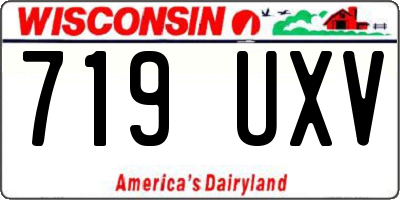 WI license plate 719UXV