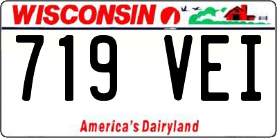 WI license plate 719VEI