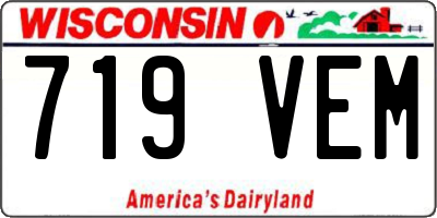WI license plate 719VEM