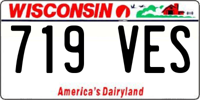 WI license plate 719VES