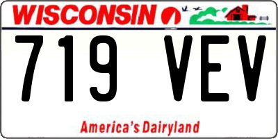 WI license plate 719VEV