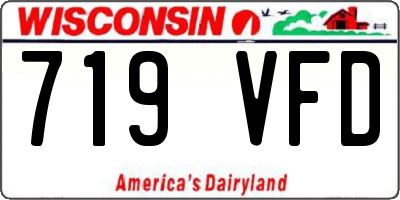 WI license plate 719VFD