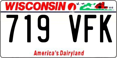 WI license plate 719VFK