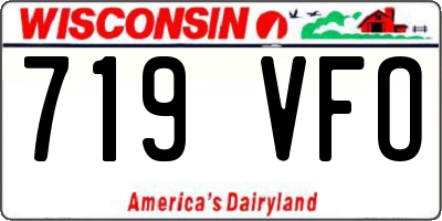 WI license plate 719VFO