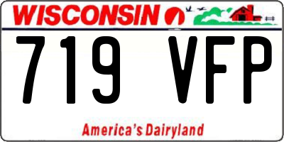 WI license plate 719VFP