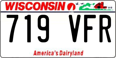 WI license plate 719VFR