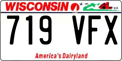 WI license plate 719VFX