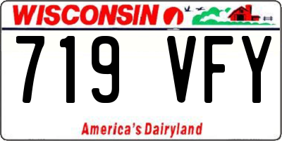 WI license plate 719VFY