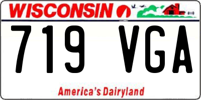 WI license plate 719VGA