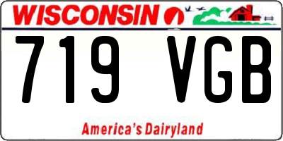 WI license plate 719VGB