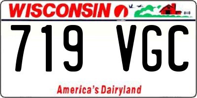 WI license plate 719VGC