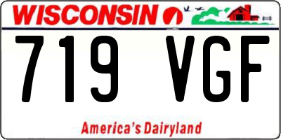WI license plate 719VGF