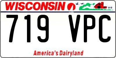 WI license plate 719VPC