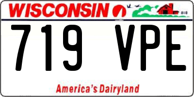 WI license plate 719VPE