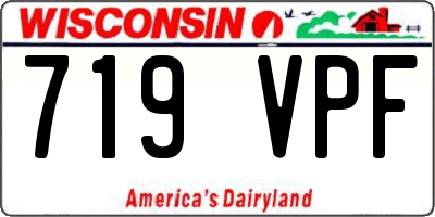 WI license plate 719VPF
