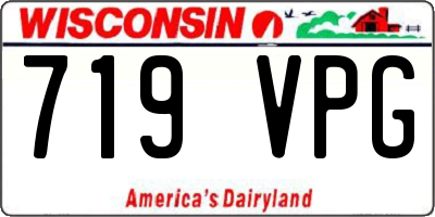 WI license plate 719VPG