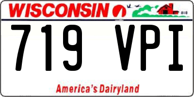 WI license plate 719VPI