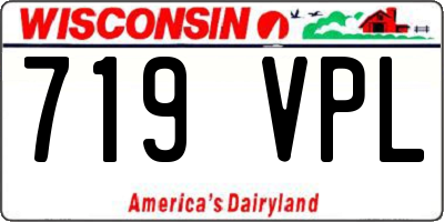 WI license plate 719VPL