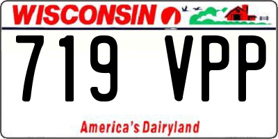 WI license plate 719VPP