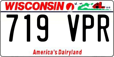 WI license plate 719VPR