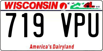 WI license plate 719VPU