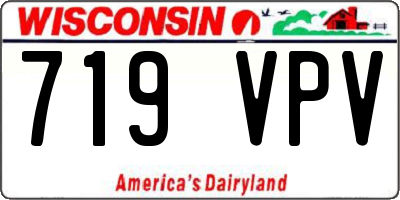 WI license plate 719VPV