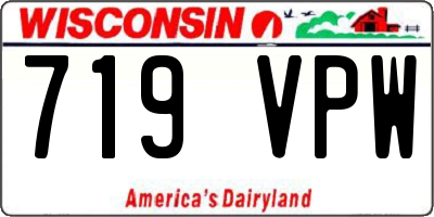 WI license plate 719VPW