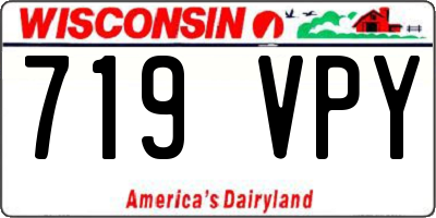 WI license plate 719VPY