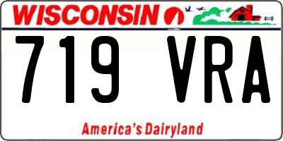 WI license plate 719VRA