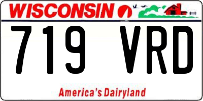 WI license plate 719VRD