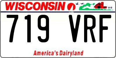 WI license plate 719VRF
