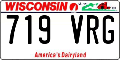 WI license plate 719VRG