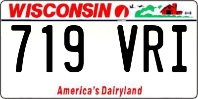 WI license plate 719VRI