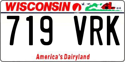 WI license plate 719VRK