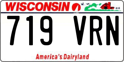 WI license plate 719VRN