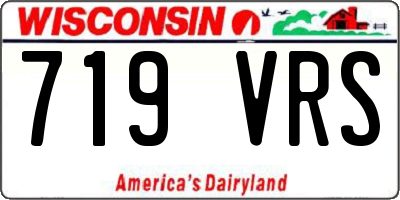 WI license plate 719VRS