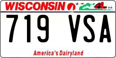 WI license plate 719VSA