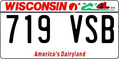 WI license plate 719VSB