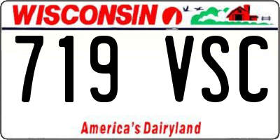 WI license plate 719VSC