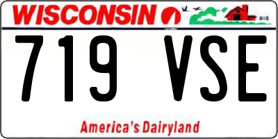 WI license plate 719VSE