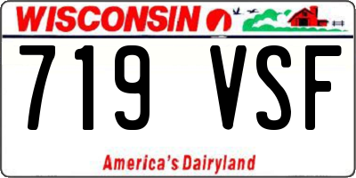 WI license plate 719VSF