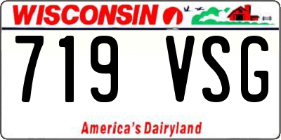WI license plate 719VSG
