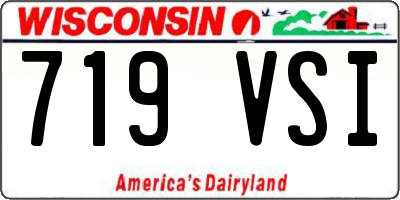 WI license plate 719VSI