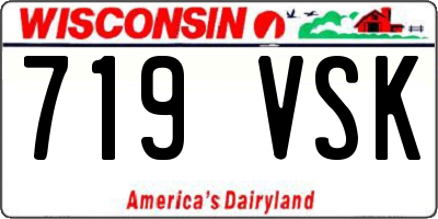 WI license plate 719VSK