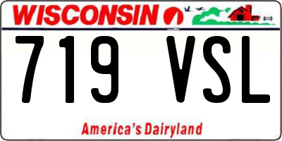 WI license plate 719VSL