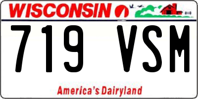 WI license plate 719VSM