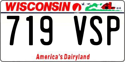 WI license plate 719VSP