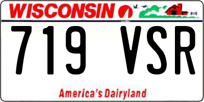 WI license plate 719VSR