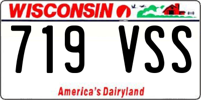 WI license plate 719VSS