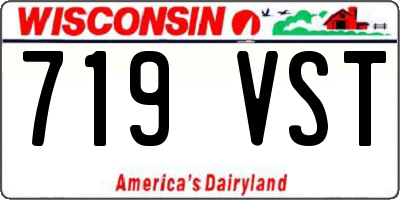WI license plate 719VST